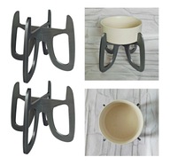 2 x Stojak na miskę o średnicy do 13 cm, podwyższenie 10 cm dla małych psów