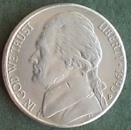 5 centów - 1993 "P" USA - Thomas Jefferson