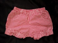 BABYBOL szorty SPODENKI czerwona kratka MAJTKI dziewczęce 68