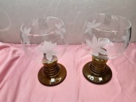 stare duże kielichy kryształ KRISTALLGLAS MUNDGEBLASEN ręczna robota 2szt