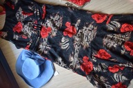 PIĘKNA SUKIENKA LETNIA W KWIATY Z KLAMERKĄ_44