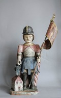 Święty Florian z XIX wieku, 67cm.