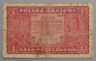 1 marka polska z 1919 roku " I Seria CD " , 2 mm