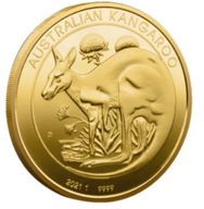 Moneta kolekcjonerska Australijski Kangur 1oz 1 uncja 2021 złota imitacja