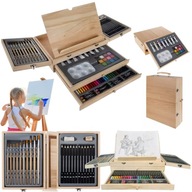 Zestaw plastyczny MAALEO 83 szt. DLA DZIECKA, DLA POCZĄTKUJĄCYCH, Z FARBAMI