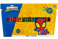 Pisaki 24 szt. Flamastry Zmywalne Cienka Końcówka SPIDEY SPIDERMAN