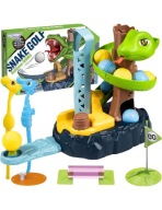 Gra Zręcznościowa Mini Golf Dla Dzieci Wąż Podajnik Kije Piłki Zestaw 3+