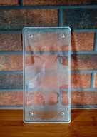 Szklana kryształowa taca talerz na ciasto ozdobny PRL vintage