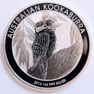 Kookaburra Moneta Srebro 1 Dollar Ag 999 2014