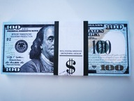 100$ banknoty do zabawy i nauki plik 100szt GRATISY