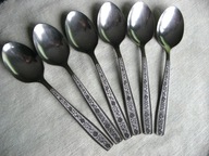 Winogrona ŁYŻKI OBIADOWE Stal Nierdzewna NIERŻ Rosja lata 70-te DWIE SZTUKI