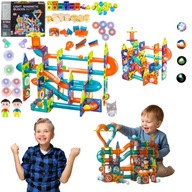 KLOCKI MAGNETYCZNE KONSTRUKCYJNE UKLADANKA TOR DO KULEK ZESTAW SWIECACE XXL