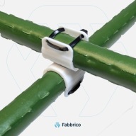 Złączka palików tyczek ogrodowych z otworem na opaskę zaciskową 6 sztuk