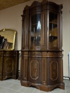 WŁOSKA STYLOWA WITRYNA SERWANTKA 125 cm ITALY Gięta Intarsje Sklep Stylowe