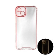 Etui fluorescencyjne świecące w ciemności do iPhone 15 PLUS RÓŻOWE