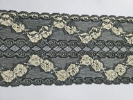 Koronka Francuska elastyczna zielona szerokość 14cm.