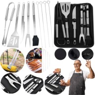 AKCESORIA DO GRILLOWANIA GRILLA GAZOWEGO PRZYBORY Z STALI NIERDZEWNEJ 9w1