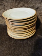 TUŁOWICE PORCELIT TALERZYKI DESEROWE KOMPLET 12 SZTUK VINTAGE PRL 19 cm