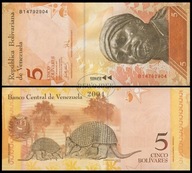 BNB - WENEZUELA 5 Bolivares 2007 B 14792914 # 20.03 # P89a # UNC
