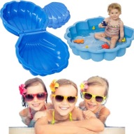 BASEN OGRODOWY DLA DZIECI CAŁOROCZNY PIASKOWNICA 2W1 MUSZELKA ZAMYKANA