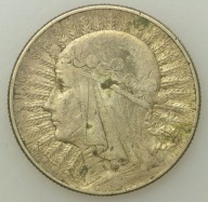 II RP - 5 złotych 1934 - Głowa Kobiety- srebro