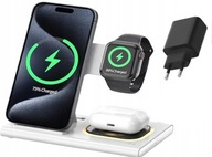 Ładowarka indukcyjna 3w1 25W + kabel + ładowarka sieciowa szybkie ładowanie