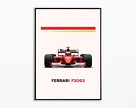 PLAKAT FERRARI F2002 F1 FORMULA 1 GP BOLID WYŚCIGOWY PLAKAT A3 DRUK