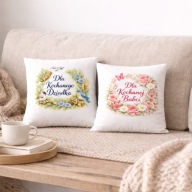 PODUSZKA KOMPLET PODUSZEK Z NADRUKIEM PREZENT NA DZIEŃ BABCI I DZIADKA 2SZT