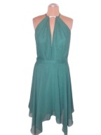 JJ'HOUSE ROZKLOSZOWANA SZMARAGDOWA SUKIENKA 46 48