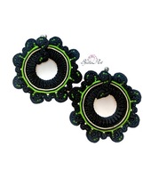 Kolczyki Sutasz Duże Koła Soutache