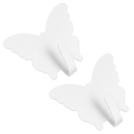 HACZYK SAMOPRZYLEPNY WIESZAK WIESZACZEK MOCNY UCHWYT HAK MOTYL BIAŁY 2 SZT.