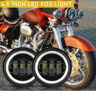 Wkłady halogenów LED 4,5 cala Harley i Uniwersalne Czarne + ring