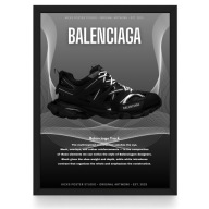 Plakat Balenciaga “Track Black” Raising (Czarna/Biała Ramka)