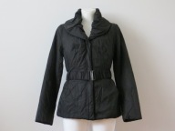 Kurtka damska czarna Mohito 36 krótka z paskiem dopasowana połyskująca