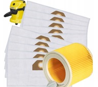 12x WORKI DO ODKURZACZA KARCHER WD3 + FILTR + KOREK MOCUJĄCY