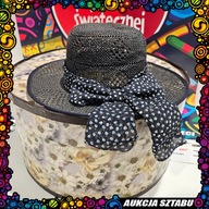 Stylowy kapelusz damski z apaszką | Unikat | Aukcja Sztabu WOŚP