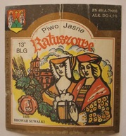 ETYKIETA - BROWAR SUWAŁKI - Ratuszowe - Piwo Jasne