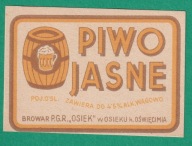Oświęcim, Osiek, etykieta piwna, Browar lata 50/60? /SZ ziel/