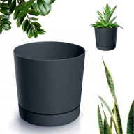 DONICZKA DONICA OSŁONA ANTRACYT OKRĄGŁA Z PODSTAWKĄ PLASTIKOWA SZER.15cm