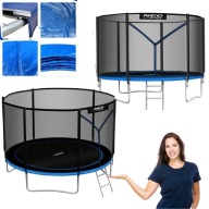 TRAMPOLINA OGRODOWA Z SIATKĄ ZEWNĘTRZNĄ I DRABINKĄ DLA DZIECI 10FT/312CM