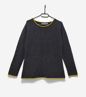 Damski Sweter Luźny Fason Grafit Szary |R. M