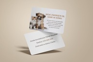 Karta ratunkowa PVC -„Mój kot i pies są sami w domu” | Zwierzęta same