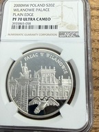 20 zł Pałac w Wilanowie 2000 NGC PF 70 MAX NOTA IDEAŁ RARYTAS bez patyny