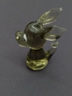 Piękny szklany piesek, ręczna robota, 4cm (A181)