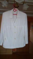 Bardzo elegancki biały żakiet - GB 16/EU 42-44 - bdb !!