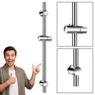 DRĄŻEK PRYSZNICOWY METAL CHROM UCHWYT PRZESUWNY 55-68CM FI25 HYDROLAND