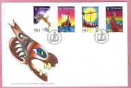 Anglia I.of Man 1998 FDC 4zn. marynistyka, morze, żegluga, łodzie Wikingów