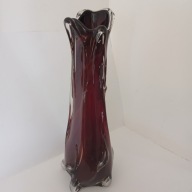 Designerski wazon Rwaniec Huta Hortensja vintage szkło PRL unikatowy kolor