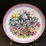 DANBURY MINT talerz kolekcjonerski Kwiaty Brazylii porcelana