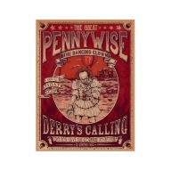 „Pennywise – Derry’s Calling” – Plakat Grozy w Stylu Vintage